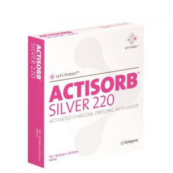 Acelity - MAS105 - Actisorb Silver 220 Activated Charcoal With Silver 10.5 X 10.5cm