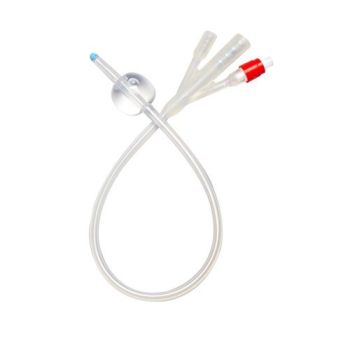 SHC - 3AS1830 - All Silicone Catheter 3-Way Fg 18 X 30ml Foleys