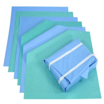 SHC - SMSB90X120S - Sterilisation Smms Wrap Blue+green Standard Quality 90cmx120cm